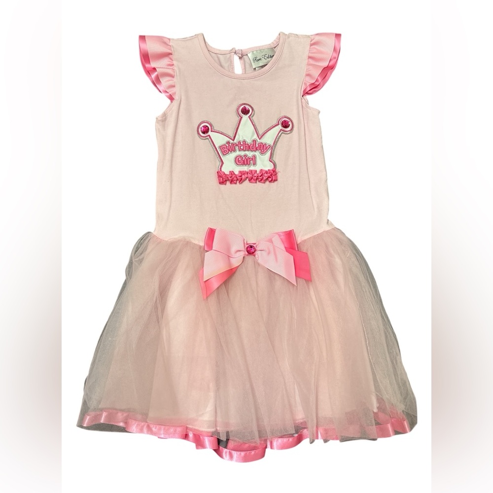 Rare Editions Light Pink Tulle Princess Birthday Girl Dress Size 6